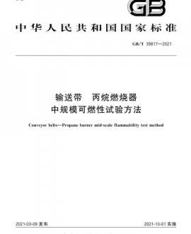 GB∕T 39817-2021 輸送帶 丙烷燃燒器中規(guī)?？扇夹栽囼?yàn)方法